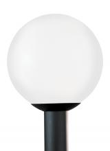 Generation-Seagull 8254-68 - Outdoor Globe traditional 1-light outdoor exterior large post lantern in white finish with white pla