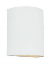 Generation-Seagull 8304701-714 - Paintable Ceramic Sconces transitional 1-light outdoor exterior Dark Sky compliant round wall lanter
