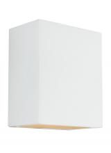 Generation-Seagull 8304801-714 - Paintable Ceramic Sconces transitional 1-light outdoor exterior Dark Sky compliant square wall lante