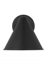 Generation-Seagull 8438501-12 - Crittenden mid century modern 1-light outdoor exterior Dark Sky compliant small wall lantern sconce
