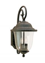 Generation-Seagull 8460-46 - Trafalgar traditional 2-light outdoor exterior large wall lantern sconce in oxidized bronze finish w