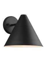 Generation-Seagull 8538501EN3-12 - Crittenden mid century modern 1-light LED outdoor exterior Dark Sky compliant medium wall lantern sc