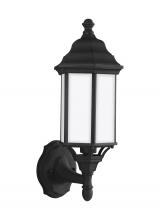 Generation-Seagull 8538751-12 - Sevier traditional 1-light outdoor exterior small uplight outdoor wall lantern sconce in black finis