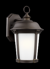 Generation-Seagull 8750701-71 - Calder traditional 1-light outdoor exterior large wall lantern sconce in antique bronze finish with