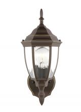 Generation-Seagull 88940-71 - Bakersville traditional 1-light outdoor exterior round wall lantern sconce in antique bronze finish