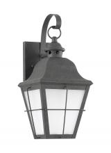 Generation-Seagull 89062-46 - Chatham traditional 1-light medium outdoor exterior wall lantern sconce in oxidized bronze finish wi