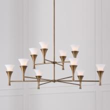 Capital 455701ML - 10-Light Two-Tier Chandelier in Mystic Luster with Soft White Glass
