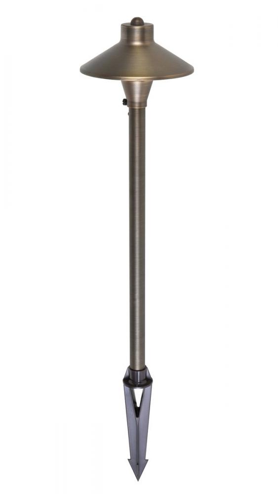 PATH LIGHT D7 H24 ANTIQUE BRASS