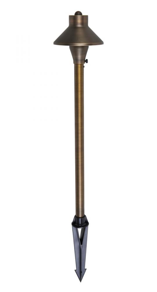 PATH LIGHT D5 H24 ANTIQUE BRASS