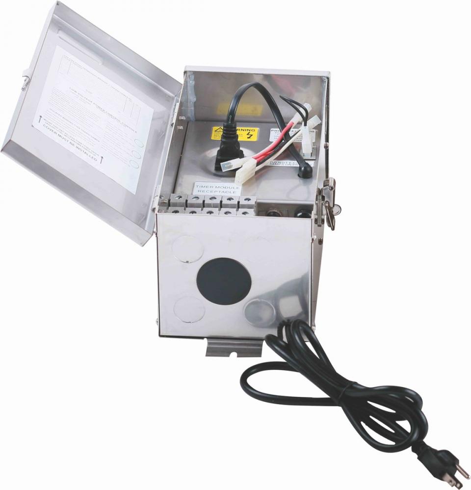 LOW VOLTAGE LANDSCAPE TRANSFORMER 150W, 120V, STAINLESS STEEL,INPUT: 120VOUTPUT: 0V-12V-13V-14V-15V