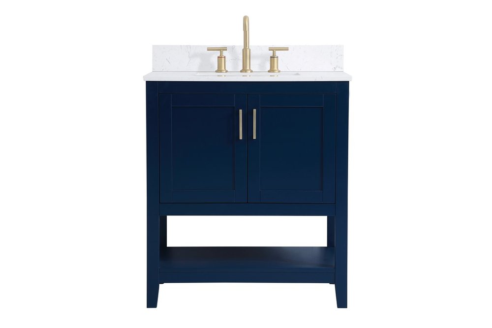 30 Inch Single Bathroom Vanity In Blue With Backsplash Vf16030bl Bs Coastal Lighting - Bathroom Sink Backsplash 30 Inch