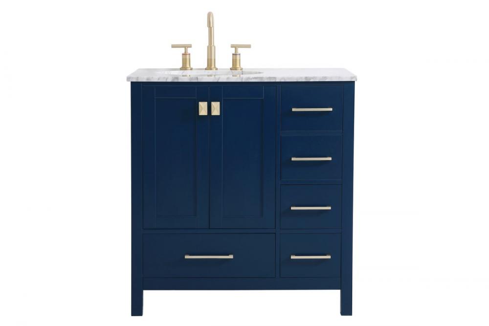 32 inch Single Bathroom Vanity in Blue
