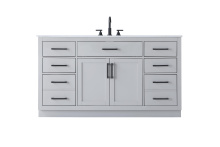 Elegant VF29760GR - Alden 60 inch Single Bathroom Vanity in Grey