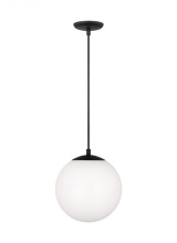 Generation-Designer 6020EN3-112 - Leo - Hanging Globe Medium One Light Pendant with White Glass