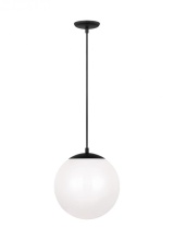 Generation-Designer 6022EN3-112 - Leo - Hanging Globe Large One Light Pendant with White Glass