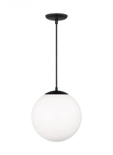 Generation-Designer 6024EN3-112 - Leo - Hanging Globe Extra Large One Light Pendant with White Glass