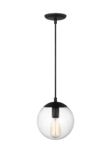 Generation-Designer 6501801-112 - Leo - Hanging Globe Small One Light Pendant with Clear Seeded Glass