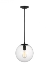 Generation-Designer 6601801-112 - Leo - Hanging Globe Medium One Light Pendant with Clear Seeded Glass