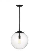 Generation-Designer 6801801-112 - Leo - Hanging Globe Extra Large One Light Pendant with Clear Seeded Glass