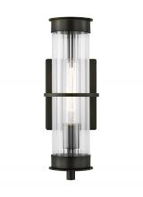 Generation-Designer 8626701EN7-71 - Alcona transitional 1-light LED outdoor exterior medium wall lantern in antique bronze finish with c