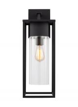 Generation-Designer 8831101EN7-12 - Vado transitional 1-light LED outdoor exterior extra large wall lantern sconce in black finish with
