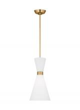 Generation-Designer DJP1101SB - Belcarra Modern 1-Light Small Single Pendant Ceiling Light in Satin Brass Gold