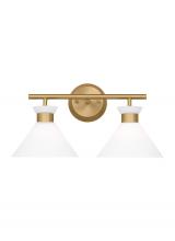 Generation-Designer DJV1012SB - Belcarra Modern 2-Light Bath Vanity Wall Sconce in Satin Brass Gold