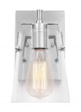 Generation-Designer DJV1031CH - Crofton Modern 1-Light Wall Sconce Bath Vanity in Chrome Finish With Clear Glass Shade