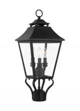 Generation-Designer OL14406TXB - Galena Traditional 3-Light Outdoor Exterior Small Post Lantern