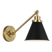 Generation-Designer CW1121MBKBBS - Wellfleet Single Arm Cone Task Sconce