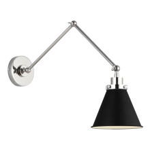 Generation-Designer CW1151MBKPN - Wellfleet Double Arm Cone Task Sconce
