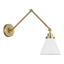 Generation-Designer CW1151MWTBBS - Wellfleet Double Arm Cone Task Sconce