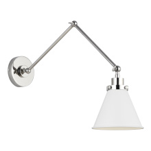 Generation-Designer CW1151MWTPN - Wellfleet Double Arm Cone Task Sconce