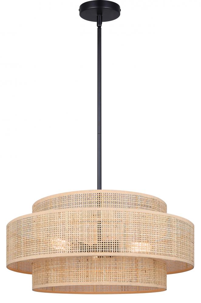 BELLAMY 3 Light Black Bohemian Chandelier for Dining Rooms and Living Rooms