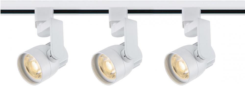 Track Lighting Kit - 12 Watt LED per Head - 3000K - 4 foot Track - 36 degree - Round shape with
