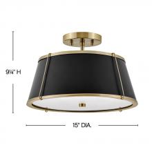 Hinkley 4893WS - Medium Semi-Flush Mount